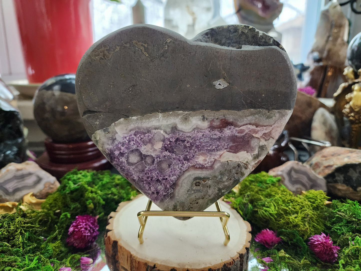 Druzy Amethyst Heart