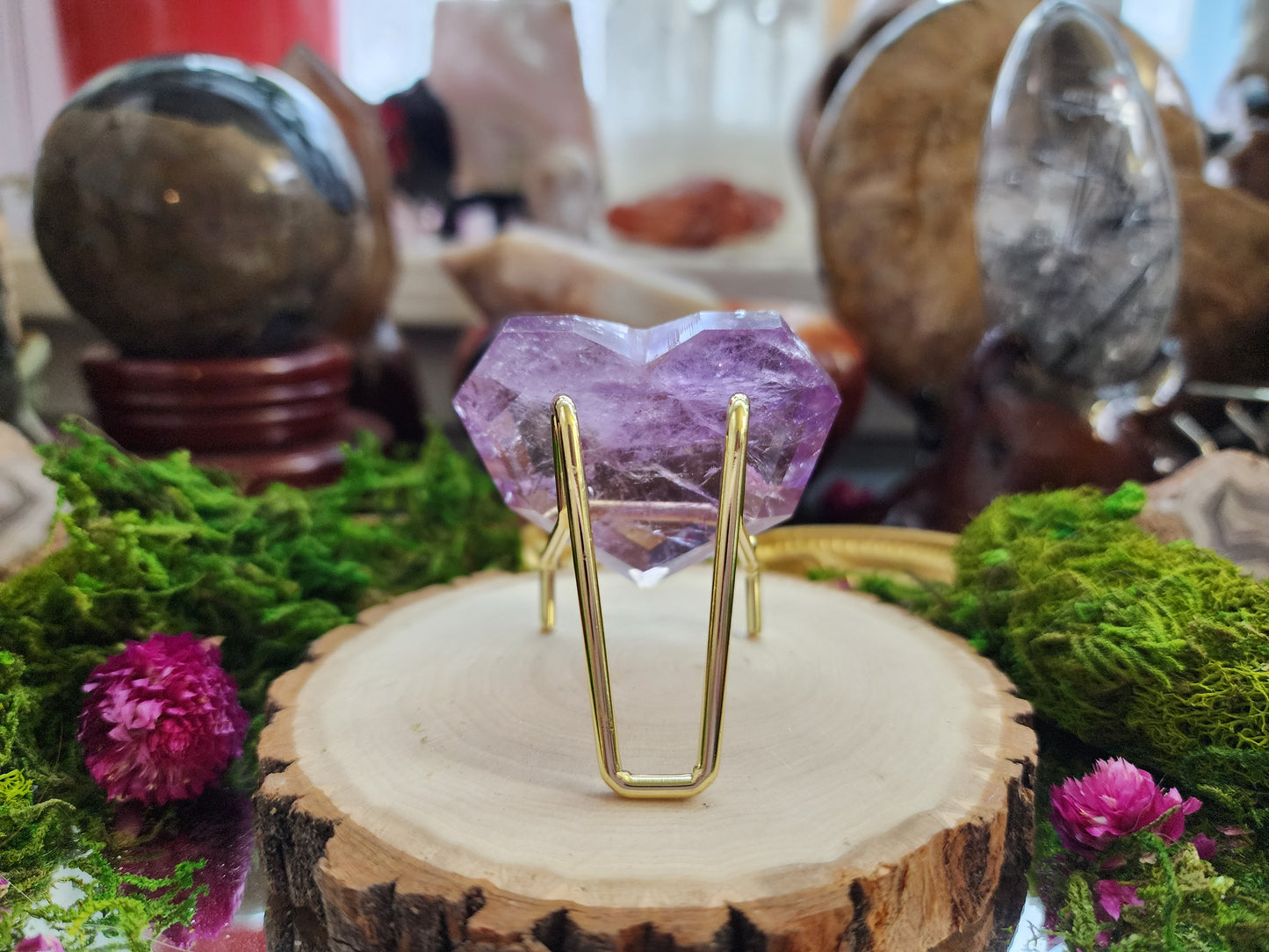 Faceted Amethyst Heart