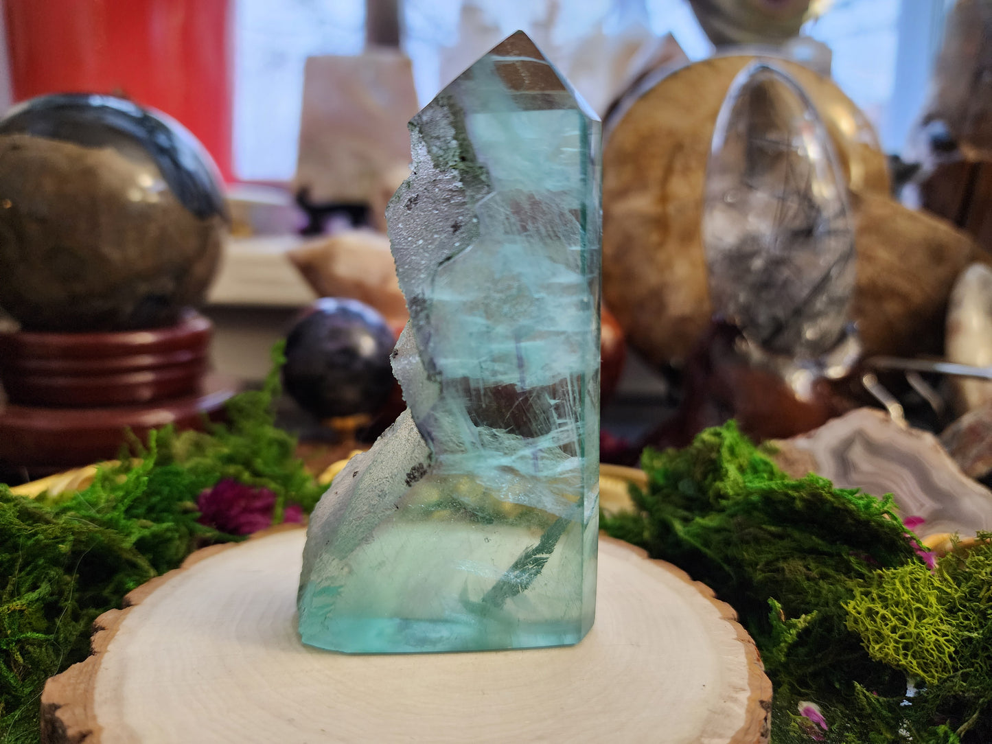 Fluorite Raw Spine Point