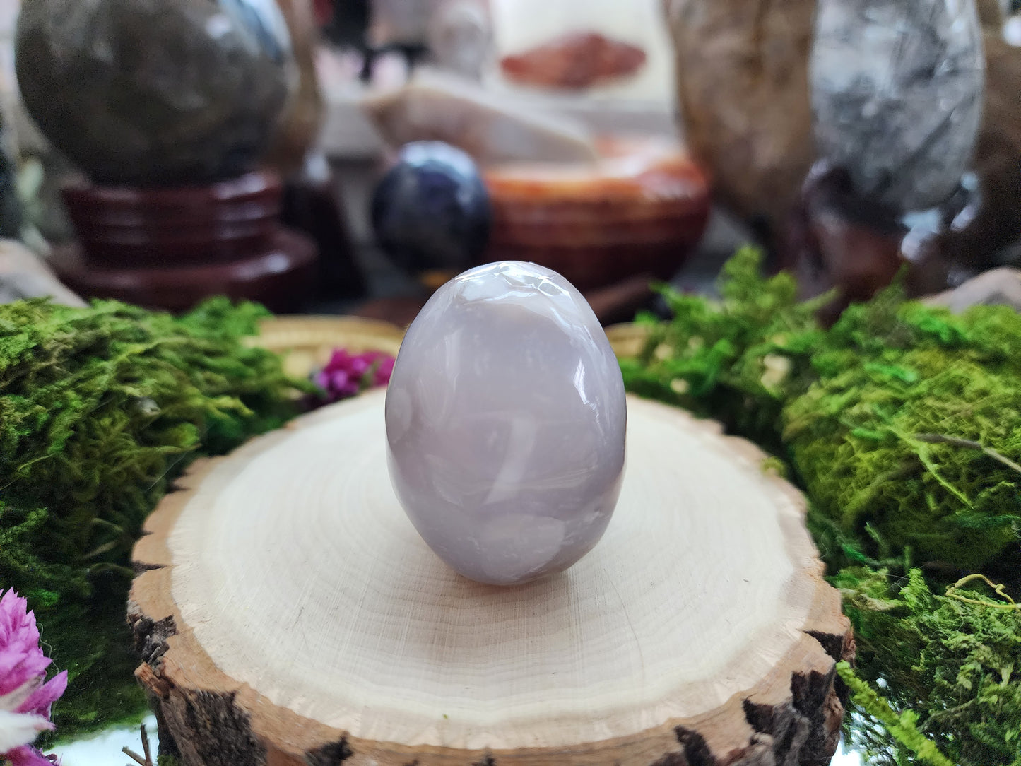 Flower Agate Skull